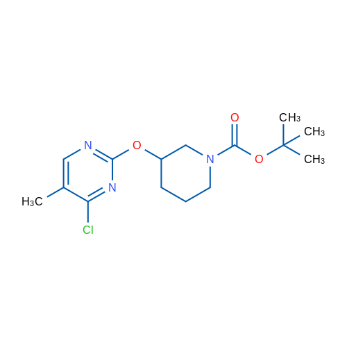 tert-Butyl 3-((4-chloro-5-methylpyrimidin-2-yl)oxy)piperidine-1-carboxylate 1g