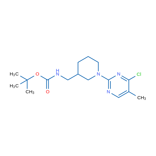 tert-Butyl ((1-(4-chloro-5-methylpyrimidin-2-yl)piperidin-3-yl)methyl)carbamate 1g