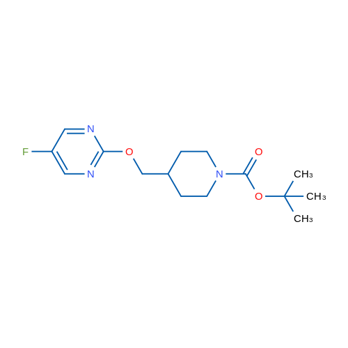tert-Butyl 4-(((5-fluoropyrimidin-2-yl)oxy)methyl)piperidine-1-carboxylate 1g