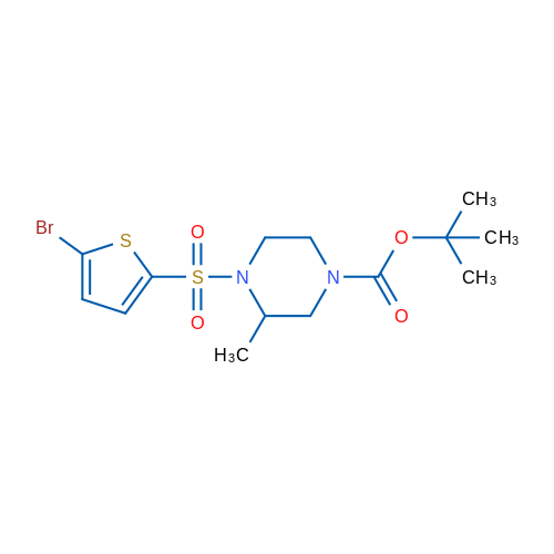 tert-Butyl 4-((5-bromothiophen-2-yl)sulfonyl)-3-methylpiperazine-1-carboxylate 1g