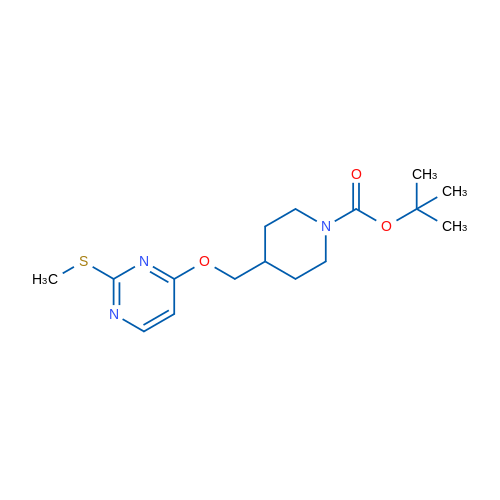 tert-Butyl 4-(((2-(methylthio)pyrimidin-4-yl)oxy)methyl)piperidine-1-carboxylate 1g