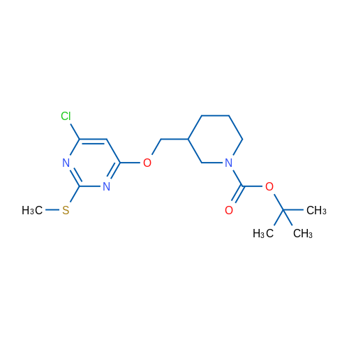 tert-Butyl 3-(((6-chloro-2-(methylthio)pyrimidin-4-yl)oxy)methyl)piperidine-1-carboxylate 1g