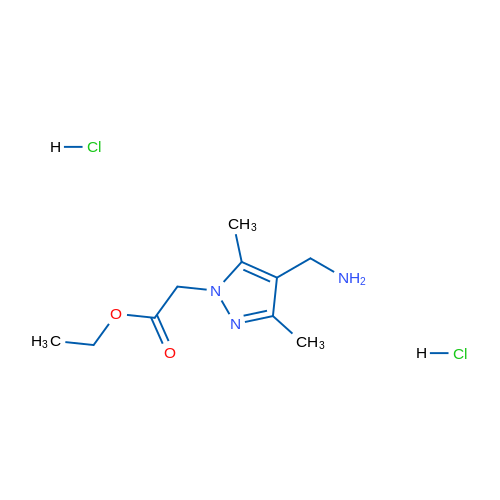 (4-Aminomethyl-3,5-dimethyl-pyrazol-1-yl)-acetic acid ethyl ester dihydrochloride 1g