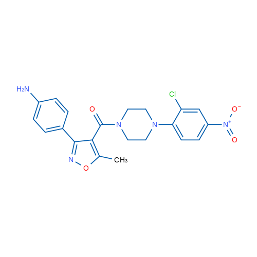 (3-(4-Aminophenyl)-5-methylisoxazol-4-yl)(4-(2-chloro-4-nitrophenyl)piperazin-1-yl)methanone 5mg