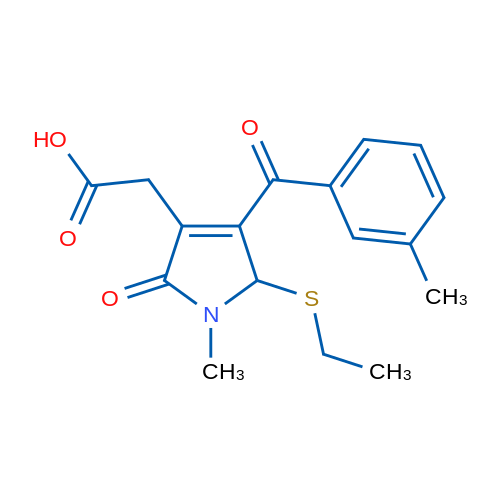 2-(5-(Ethylthio)-1-methyl-4-(3-methylbenzoyl)-2-oxo-2,5-dihydro-1H-pyrrol-3-yl)acetic acid 1g