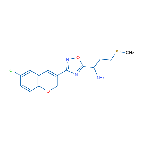 1-(3-(6-Chloro-2H-chromen-3-yl)-1,2,4-oxadiazol-5-yl)-3-(methylthio)propan-1-amine 1g