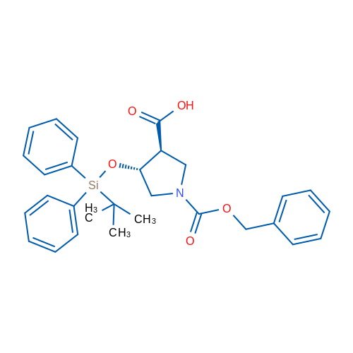 trans-1-((Benzyloxy)carbonyl)-4-((tert-butyldiphenylsilyl)oxy)pyrrolidine-3-carboxylic acid 1g