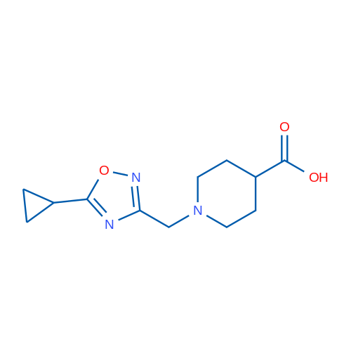 1-((5-Cyclopropyl-1,2,4-oxadiazol-3-yl)methyl)piperidine-4-carboxylic acid 1g