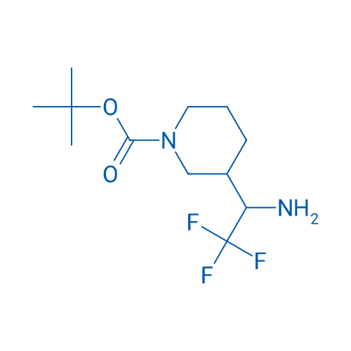 tert-Butyl 3-(1-amino-2,2,2-trifluoroethyl)piperidine-1-carboxylate 50mg