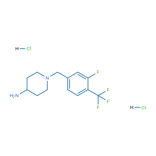 1-(3-Fluoro-4-(trifluoromethyl)benzyl)piperidin-4-amine dihydrochloride 1g