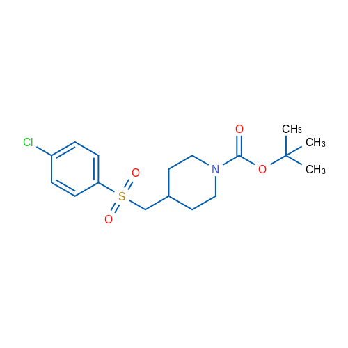 tert-Butyl 4-(((4-chlorophenyl)sulfonyl)methyl)piperidine-1-carboxylate 1g