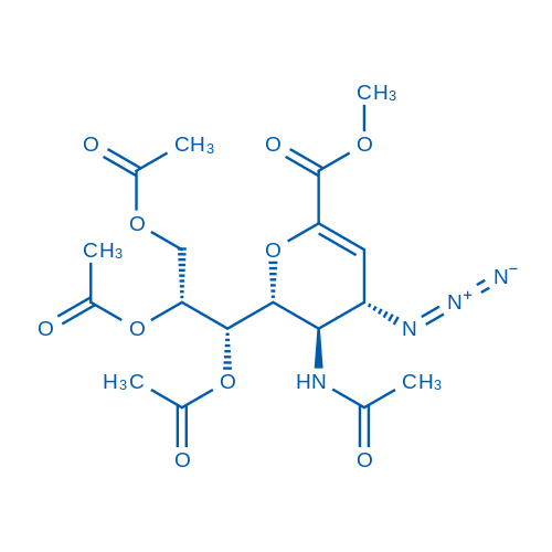 (1S,2R)-1-((2R,3R,4S)-3-Acetamido-4-azido-6-(methoxycarbonyl)-3,4-dihydro-2H-pyran-2-yl)propane-1,2,3-triyl triacetate 250mg