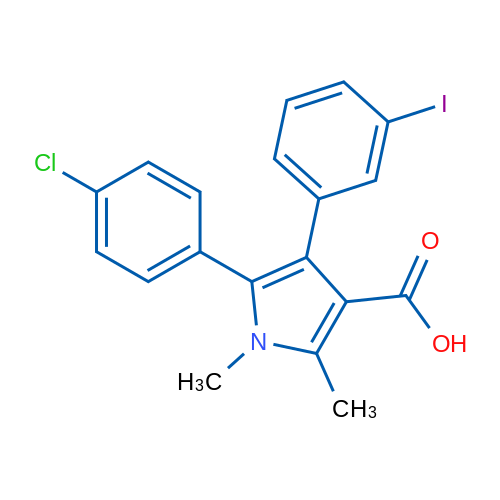 5-(4-Chlorophenyl)-4-(3-iodophenyl)-1,2-dimethyl-1H-pyrrole-3-carboxylic acid 1g