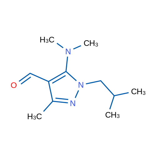 5-(Dimethylamino)-3-methyl-1-(2-methylpropyl)-1H-pyrazole-4-carbaldehyde 1g