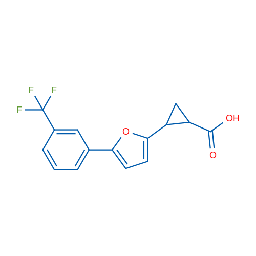2-(5-(3-(Trifluoromethyl)phenyl)furan-2-yl)cyclopropanecarboxylic acid 1g