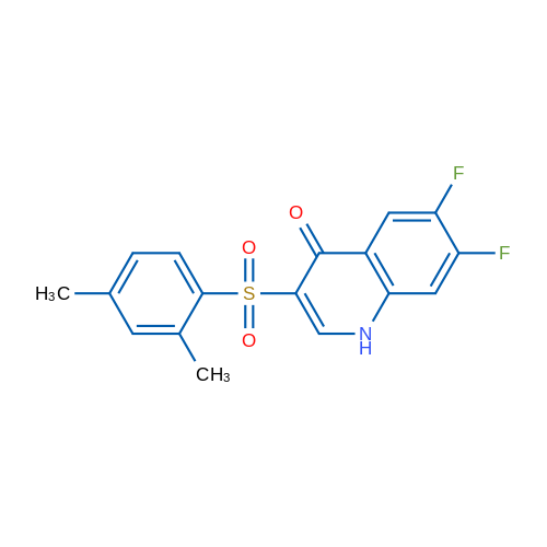 3-(2,4-Dimethylbenzenesulfonyl)-6,7-difluoro-1,4-dihydroquinolin-4-one 1g