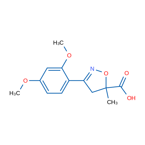 3-(2,4-Dimethoxyphenyl)-5-methyl-4,5-dihydroisoxazole-5-carboxylic acid 1g