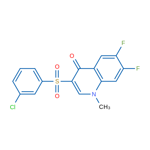 3-(3-Chlorobenzenesulfonyl)-6,7-difluoro-1-methyl-1,4-dihydroquinolin-4-one 1g