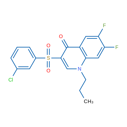 3-(3-Chlorobenzenesulfonyl)-6,7-difluoro-1-propyl-1,4-dihydroquinolin-4-one 1g
