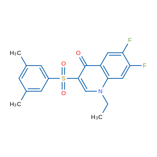 3-(3,5-Dimethylbenzenesulfonyl)-1-ethyl-6,7-difluoro-1,4-dihydroquinolin-4-one 1g