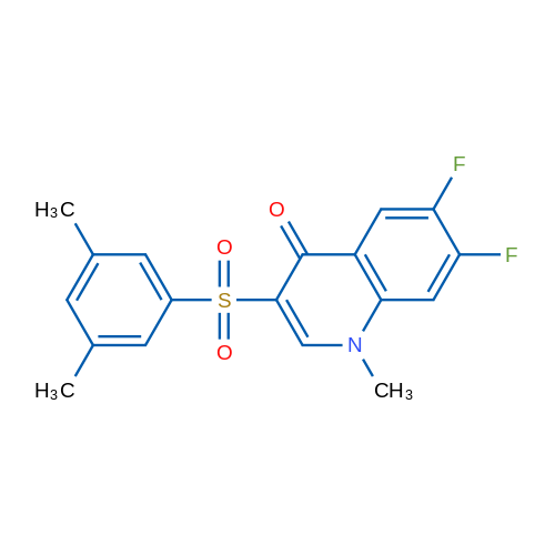 3-(3,5-Dimethylbenzenesulfonyl)-6,7-difluoro-1-methyl-1,4-dihydroquinolin-4-one 1g