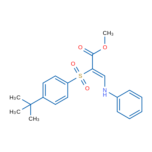 Methyl (2Z)-2-(4-tert-butylbenzenesulfonyl)-3-(phenylamino)prop-2-enoate 1g