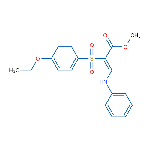Methyl (2Z)-2-(4-ethoxybenzenesulfonyl)-3-(phenylamino)prop-2-enoate 1g