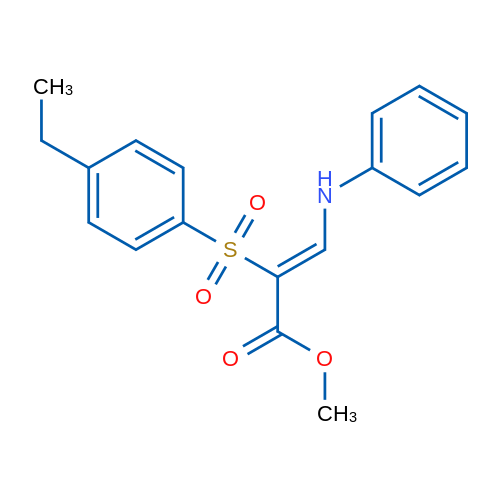 Methyl (2Z)-2-(4-ethylbenzenesulfonyl)-3-(phenylamino)prop-2-enoate 1g