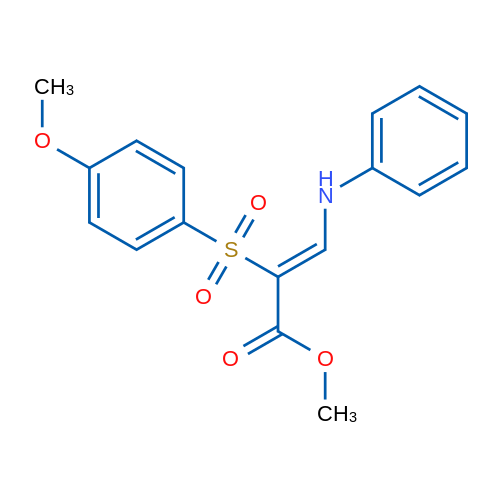 Methyl (2Z)-2-(4-methoxybenzenesulfonyl)-3-(phenylamino)prop-2-enoate 1g