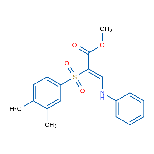 Methyl (2Z)-2-(3,4-dimethylbenzenesulfonyl)-3-(phenylamino)prop-2-enoate 1g