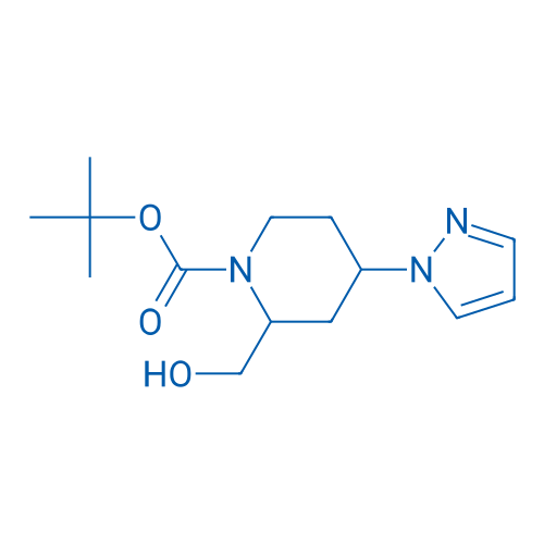 tert-Butyl 2-(hydroxymethyl)-4-(1H-pyrazol-1-yl)piperidine-1-carboxylate 250mg
