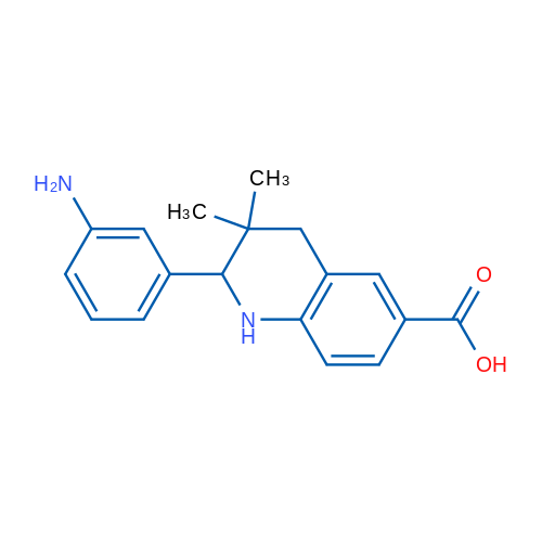 2-(3-Aminophenyl)-3,3-dimethyl-1,2,3,4-tetrahydroquinoline-6-carboxylic acid 1g