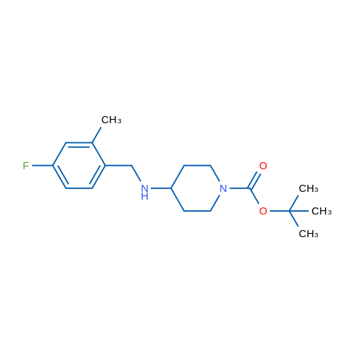 tert-Butyl 4-((4-fluoro-2-methylbenzyl)amino)piperidine-1-carboxylate 1g