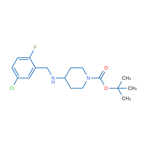 tert-Butyl 4-((5-chloro-2-fluorobenzyl)amino)piperidine-1-carboxylate 1g