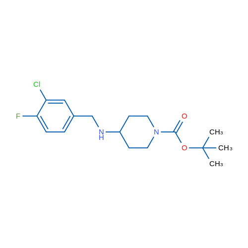 tert-Butyl 4-((3-chloro-4-fluorobenzyl)amino)piperidine-1-carboxylate 1g
