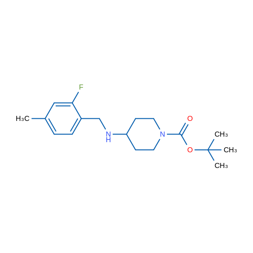 tert-Butyl 4-((2-fluoro-4-methylbenzyl)amino)piperidine-1-carboxylate 1g