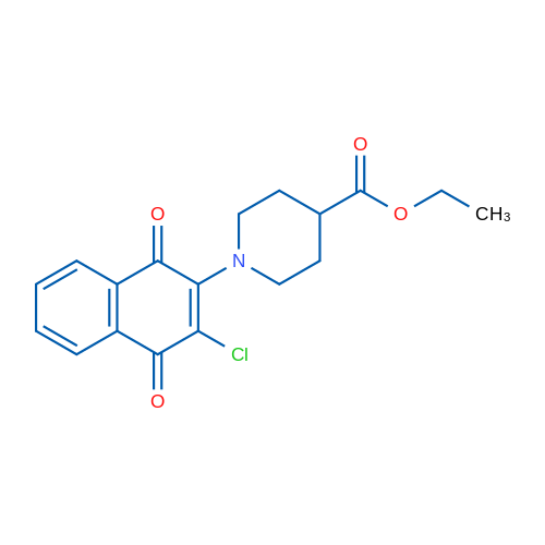 Ethyl 1-(3-chloro-1,4-dioxo-1,4-dihydronaphthalen-2-yl)piperidine-4-carboxylate 1g