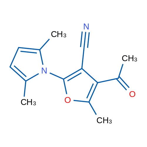 4-Acetyl-2-(2,5-dimethyl-1H-pyrrol-1-yl)-5-methylfuran-3-carbonitrile 1g