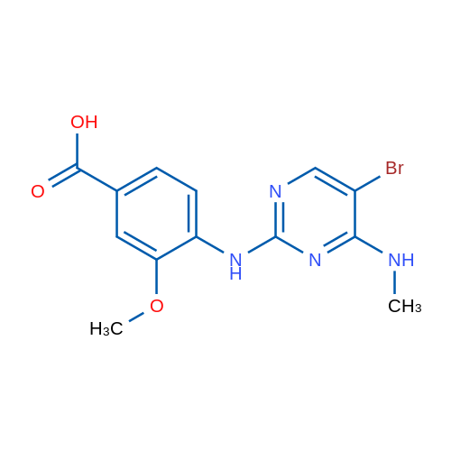 4-((5-Bromo-4-(methylamino)pyrimidin-2-yl)amino)-3-methoxybenzoic acid 1g