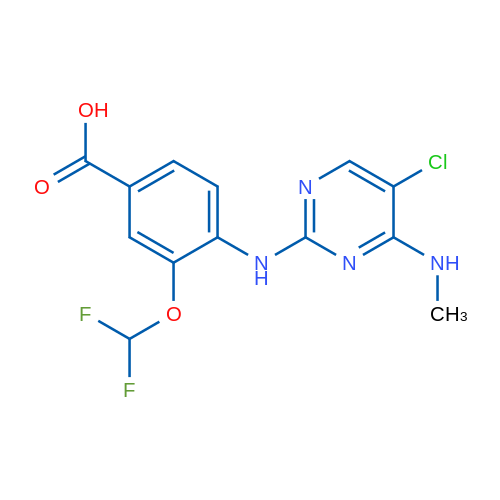 4-((5-Chloro-4-(methylamino)pyrimidin-2-yl)amino)-3-(difluoromethoxy)benzoic acid 1g