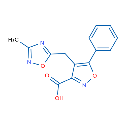 4-((3-Methyl-1,2,4-oxadiazol-5-yl)methyl)-5-phenylisoxazole-3-carboxylic acid 1g
