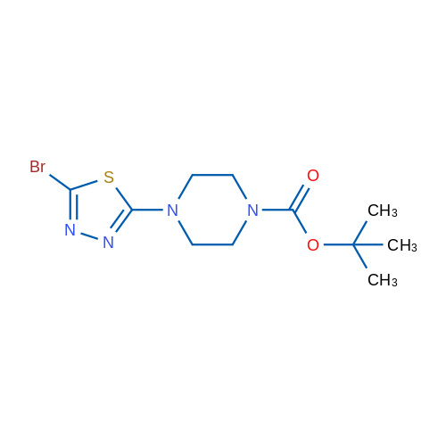 tert-Butyl 4-(5-bromo-1,3,4-thiadiazol-2-yl)piperazine-1-carboxylate 10g