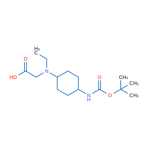 2-((4-((tert-Butoxycarbonyl)amino)cyclohexyl)(ethyl)amino)acetic acid 1g