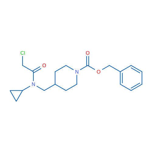 Benzyl 4-((2-chloro-N-cyclopropylacetamido)methyl)piperidine-1-carboxylate 1g
