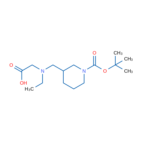 2-(((1-(tert-Butoxycarbonyl)piperidin-3-yl)methyl)(ethyl)amino)acetic acid 1g