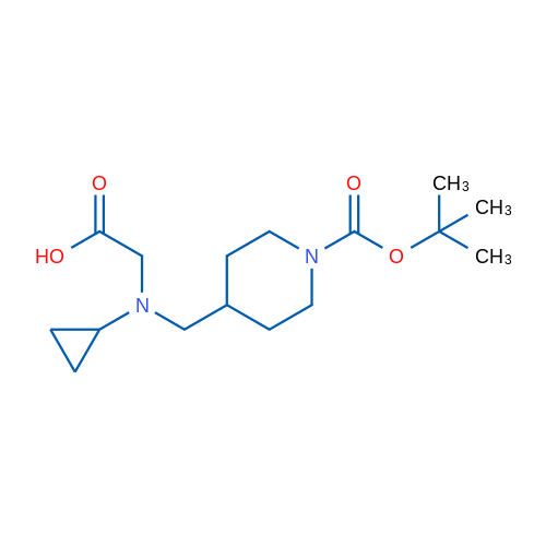 2-(((1-(tert-Butoxycarbonyl)piperidin-4-yl)methyl)(cyclopropyl)amino)acetic acid 1g