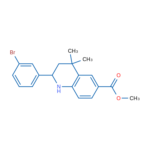 Methyl 2-(3-bromophenyl)-4,4-dimethyl-1,2,3,4-tetrahydroquinoline-6-carboxylate 1g