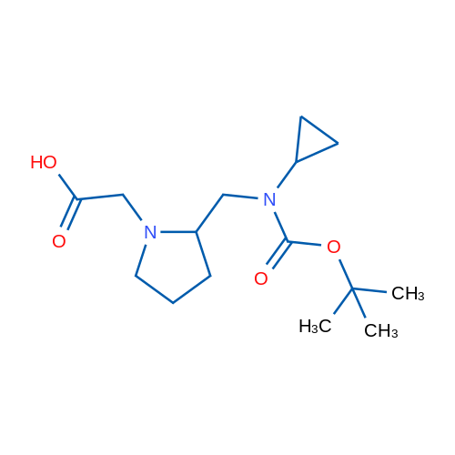 2-(2-(((tert-Butoxycarbonyl)(cyclopropyl)amino)methyl)pyrrolidin-1-yl)acetic acid 1g