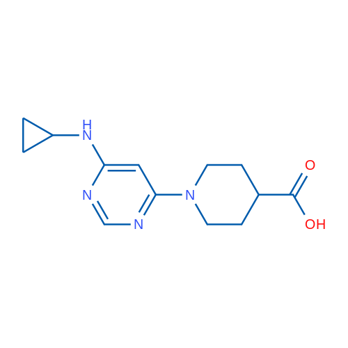 1-(6-(Cyclopropylamino)pyrimidin-4-yl)piperidine-4-carboxylic acid 250mg