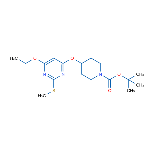tert-Butyl 4-((6-ethoxy-2-(methylthio)pyrimidin-4-yl)oxy)piperidine-1-carboxylate 1g